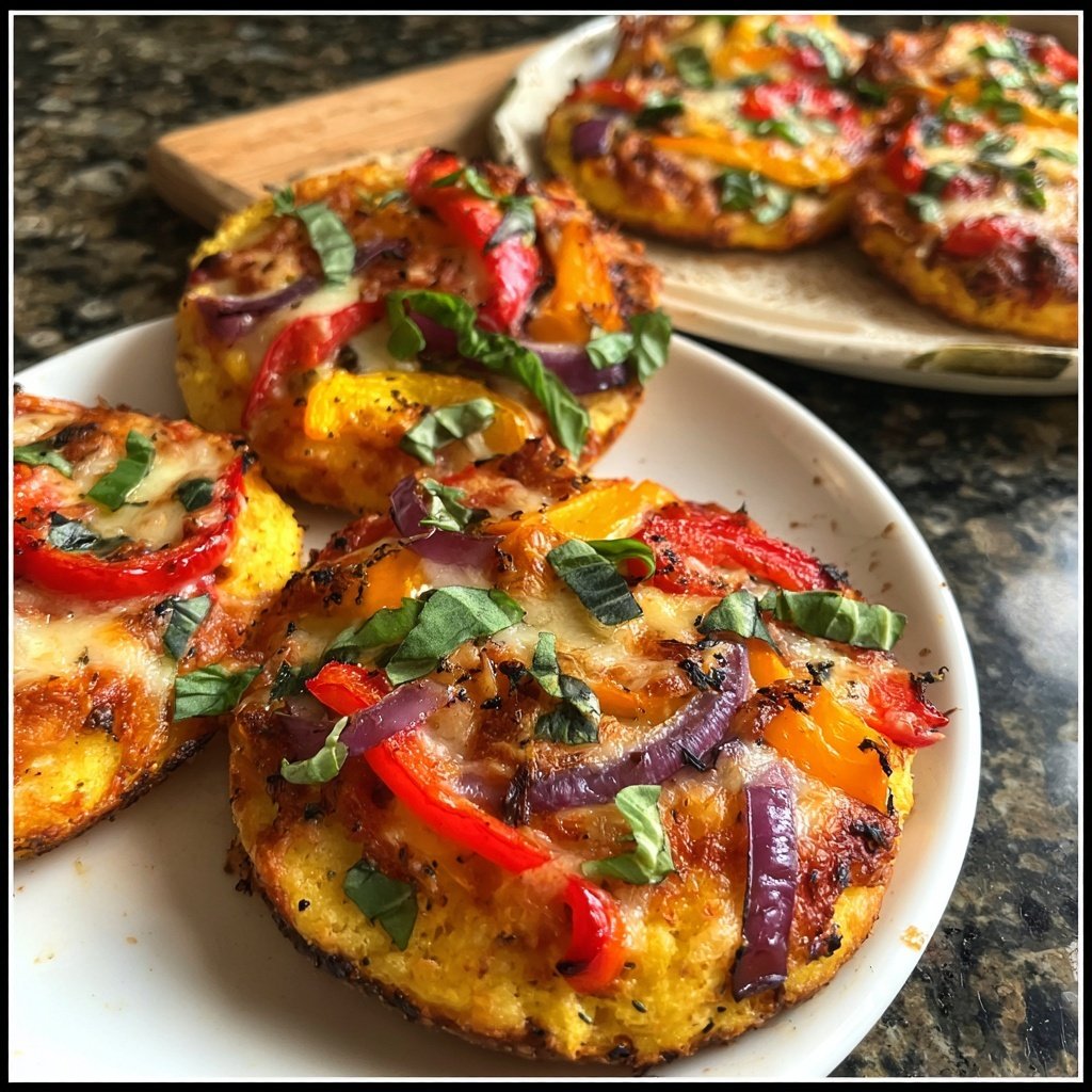 Super Bowl Mini Veggie Pizzas