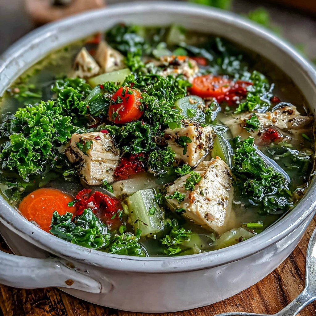 Healthy Chicken And Kale Soup