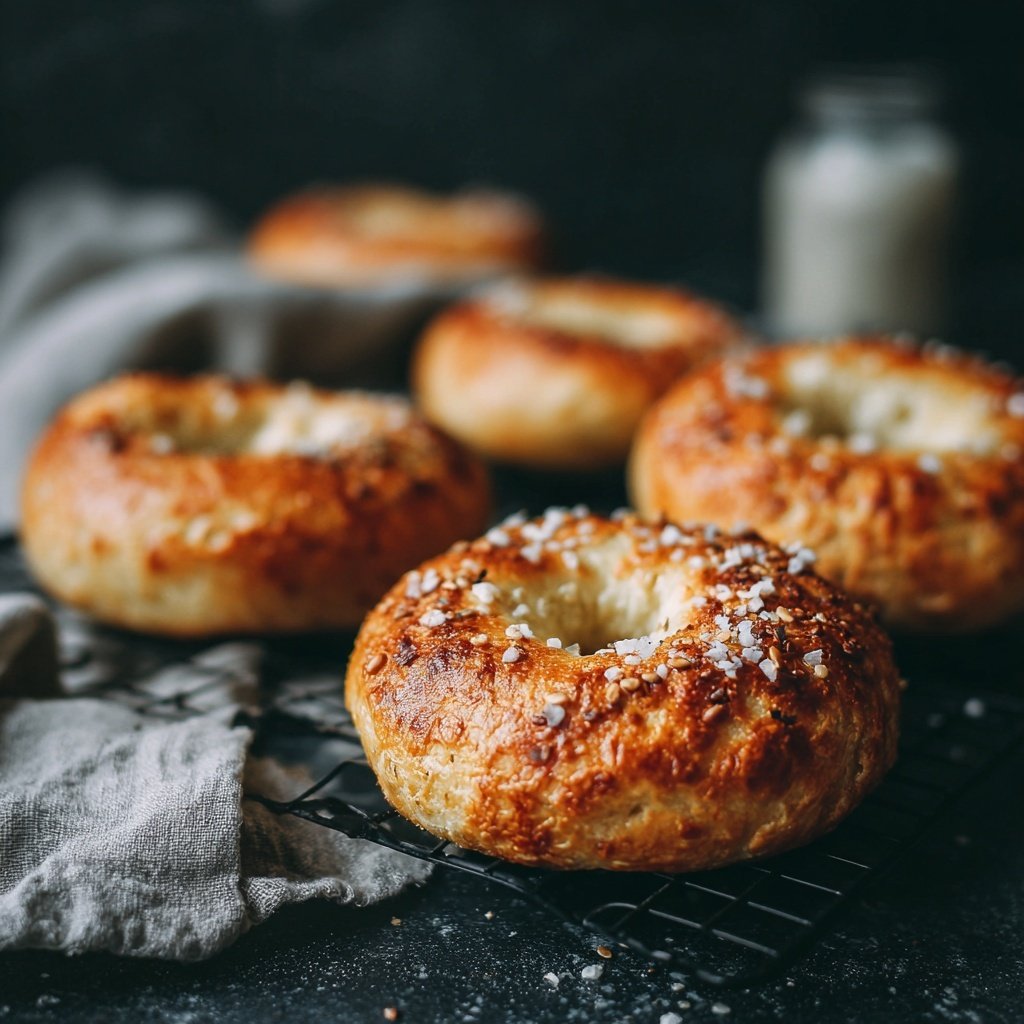 Two Ingredient Skillet Yogurt Bagels