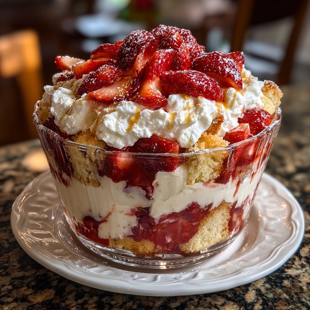 Strawberry Shortcake Cream Trifle