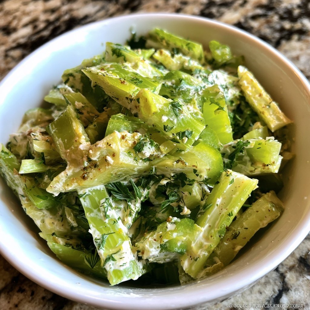 Celery Salad With Yogurt Dressing