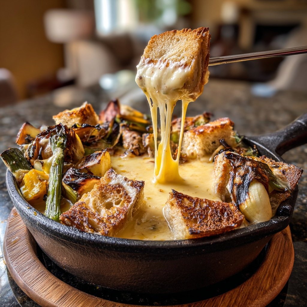 Fondue with Raclette Cheese