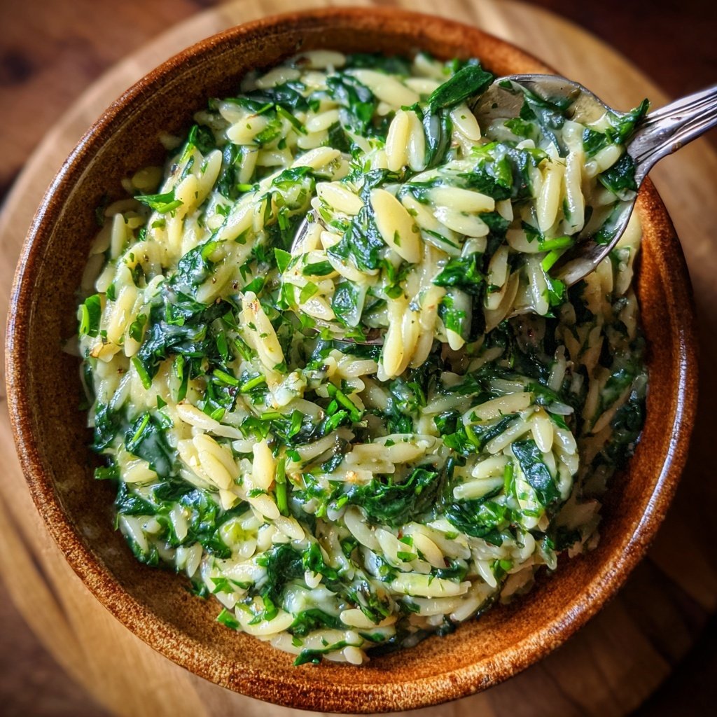 Creamy Spinach Orzo