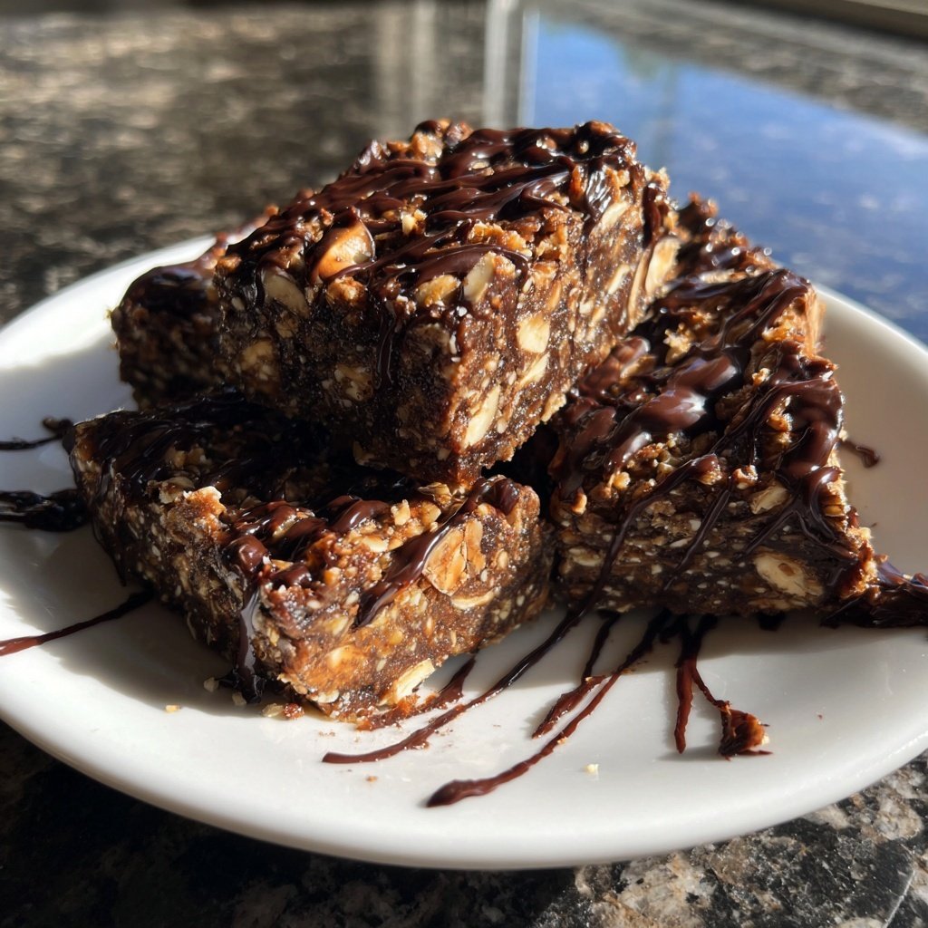 Chocolate Banana Hazelnut Snack Squares