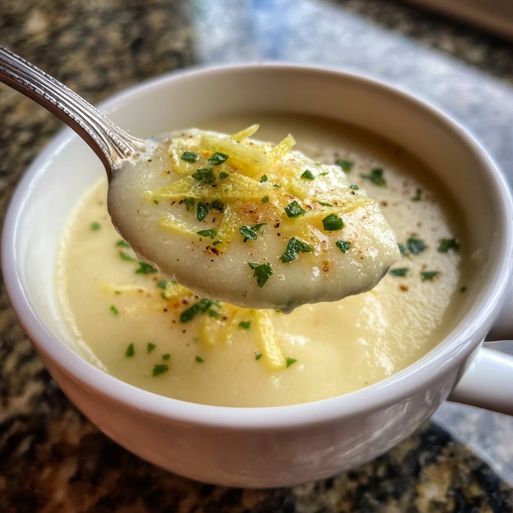 Creamy Lemon White Bean Soup