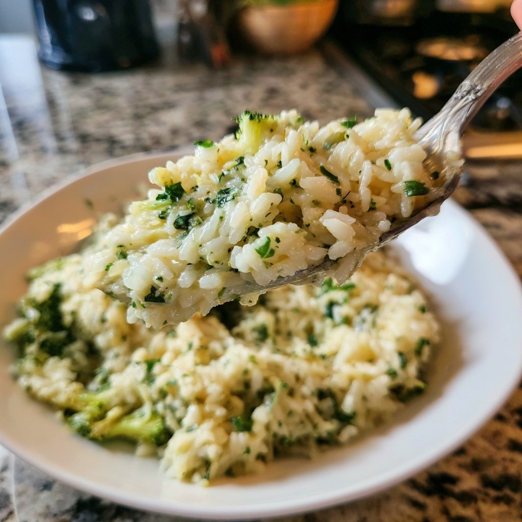 Creamy Broccoli Garlic Rice
