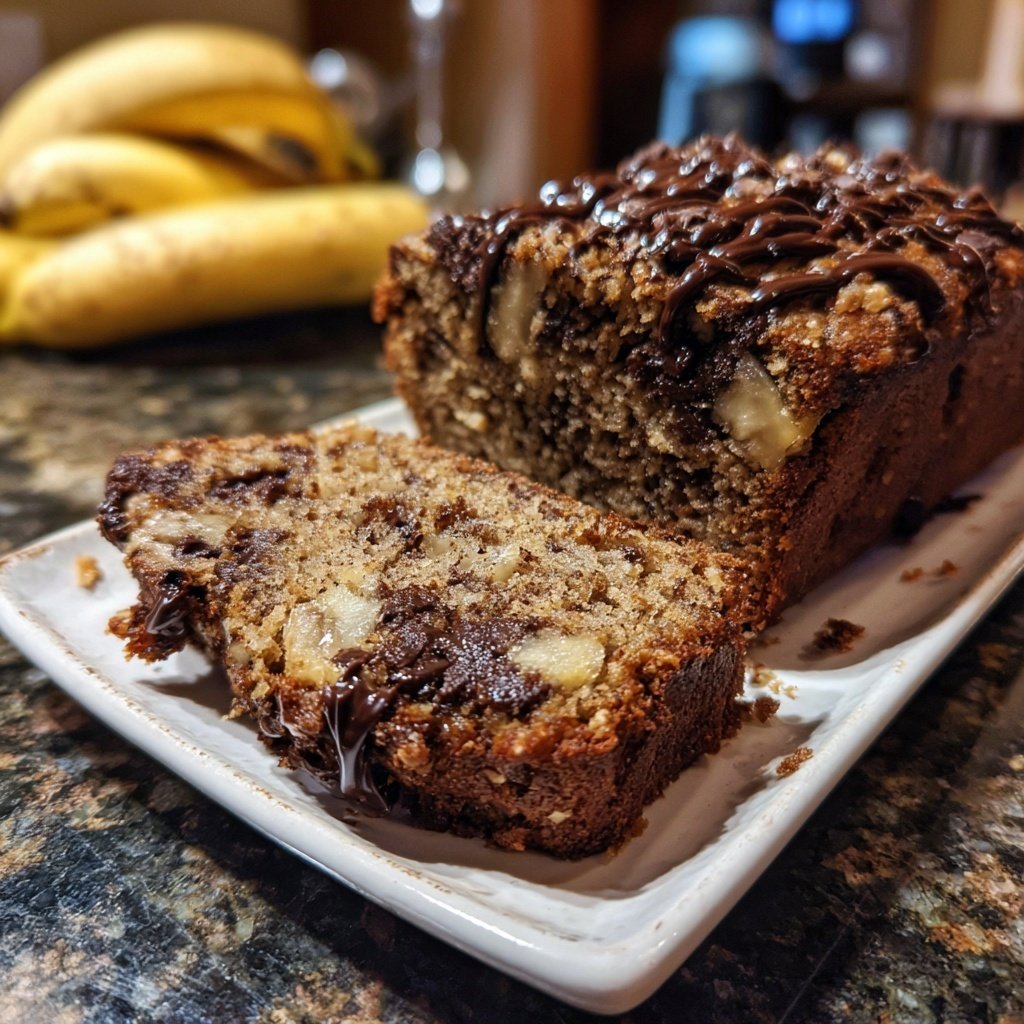 Super Bowl Dessert Chocolate Banana Bread