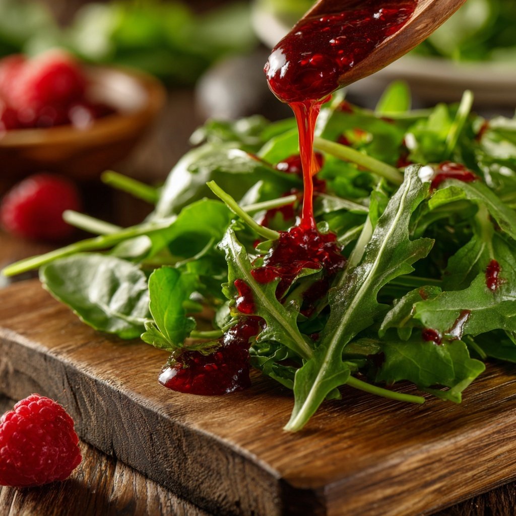 Arugula Salad with Raspberry Vinaigrette