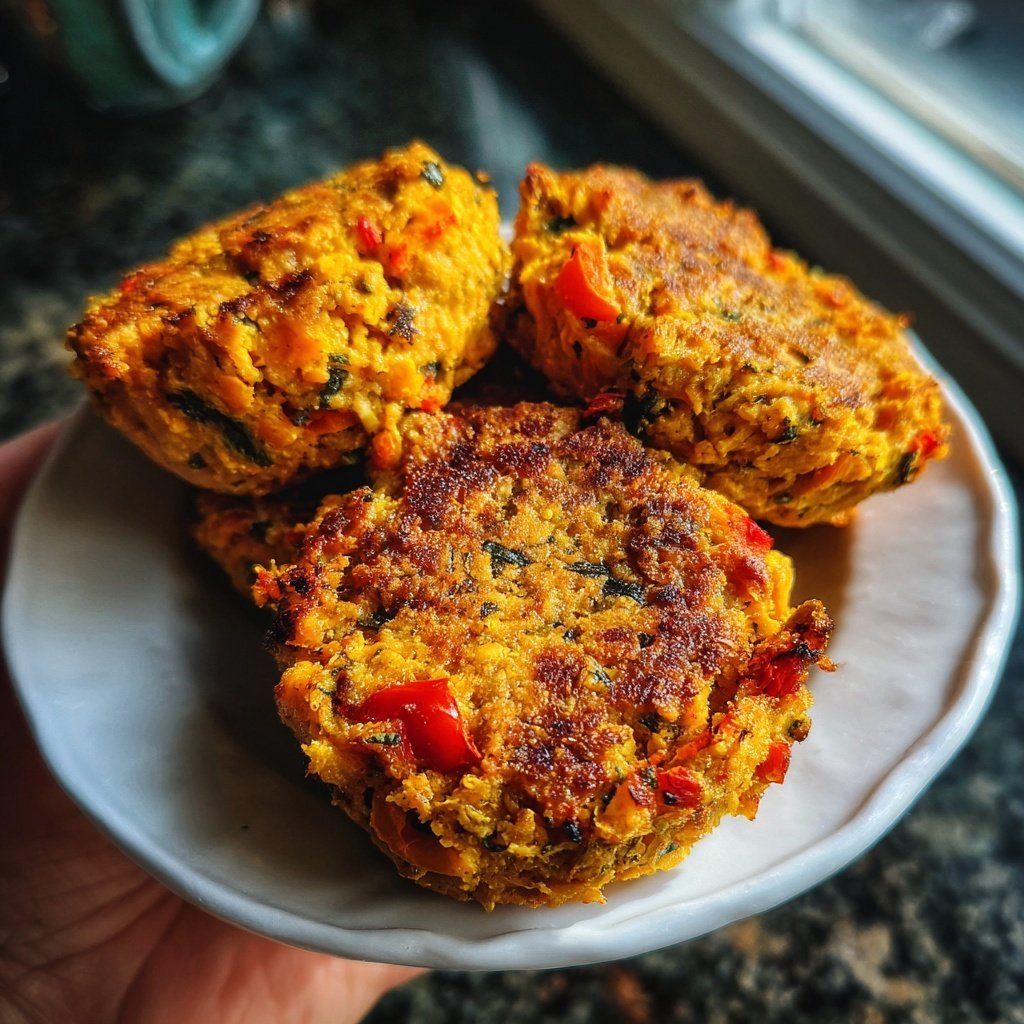 Baked Veggie Chickpea Cakes