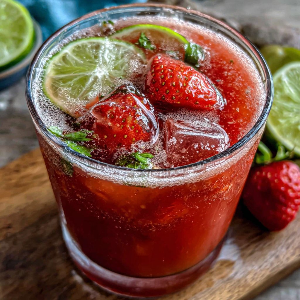 Strawberry Lime Agua Fresca