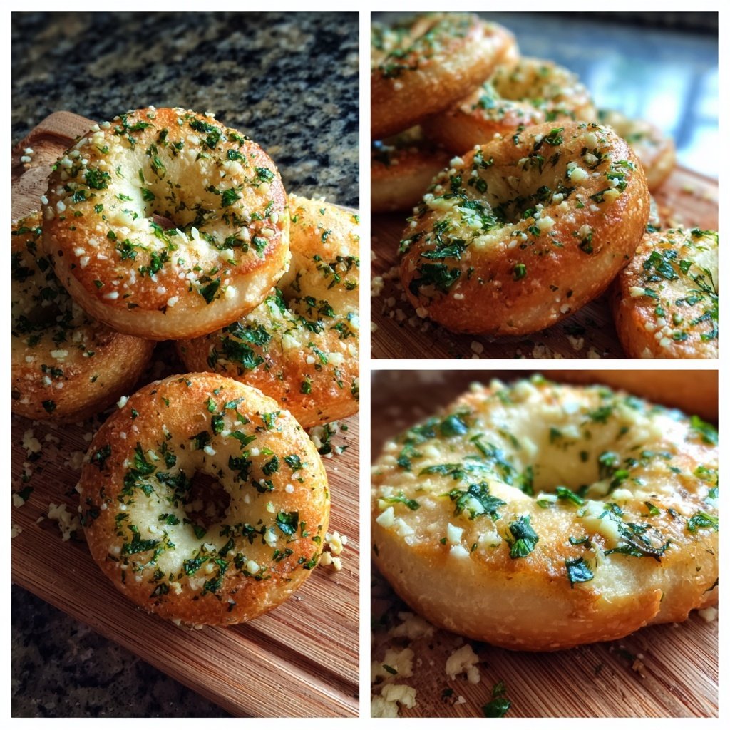 Air Fryer Garlic Herb Bagels