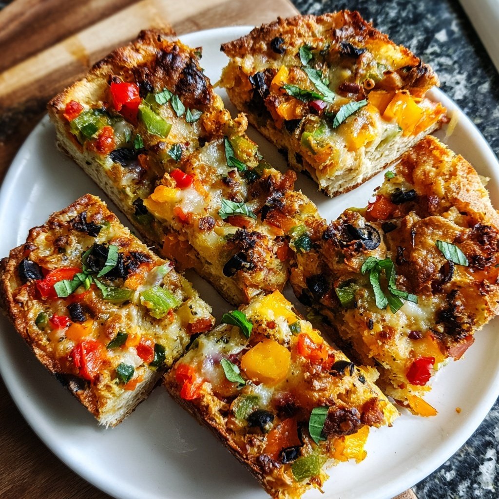 Super Bowl Appetizer Veggie Pizza Squares