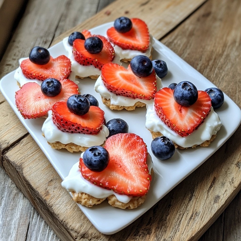 Valentines Snacks Yogurt Berry Clusters