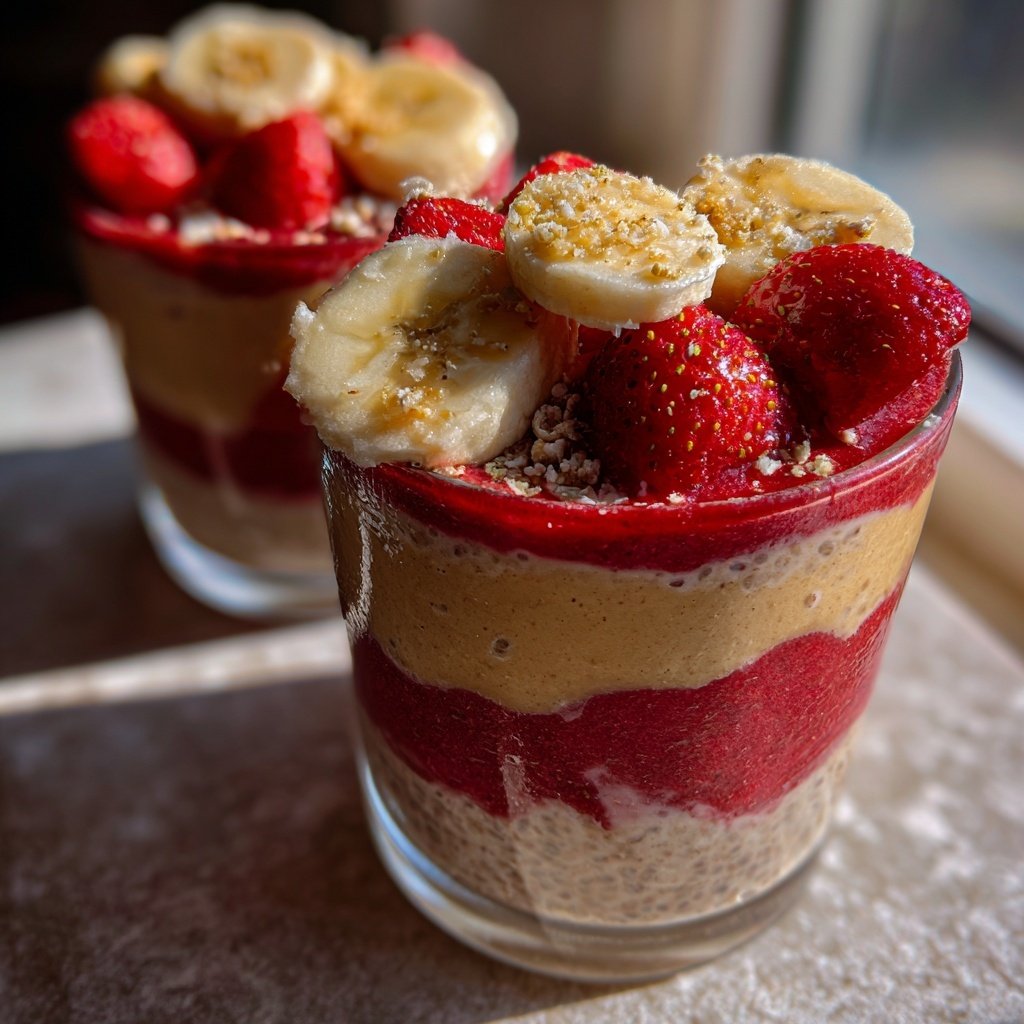 Strawberry Banana Chia Cups