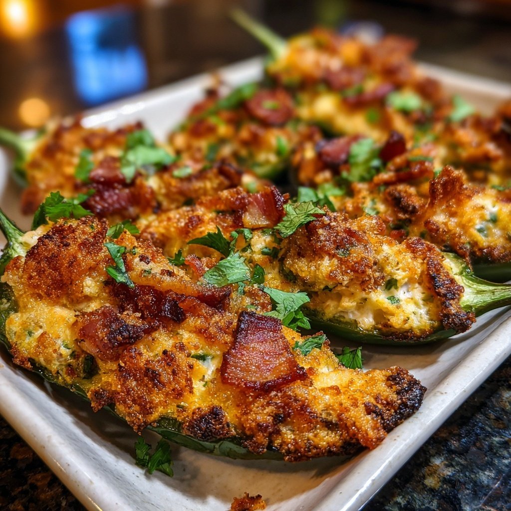 Super Bowl Appetizer Stuffed Jalapeno Boats